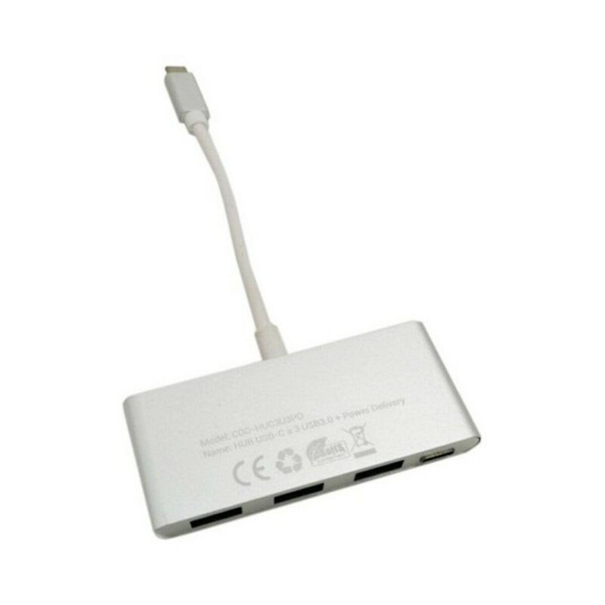 USB rozbočovač C CoolBox COO-HUC3U3PD Hliník